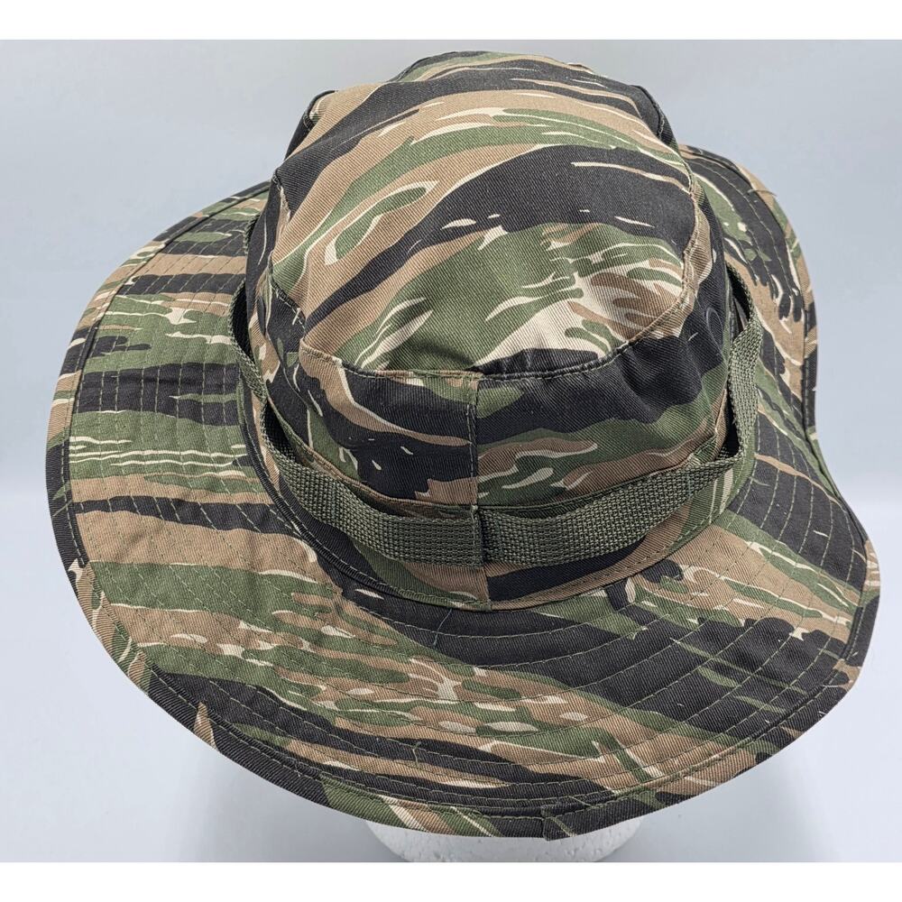 Tiger Stripe Camouflage Boonie Hat Vietnam War Type East Asia Rip Stop 7-1/4